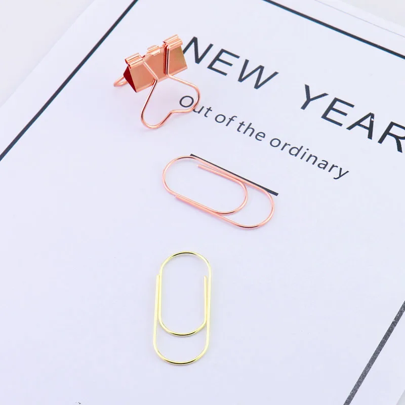 X809 50mm Paper Clip Metal Wire Clips File Index Clamp Widened Fat Paper Clips Colored Large Paperclips Bookmark For Home Office