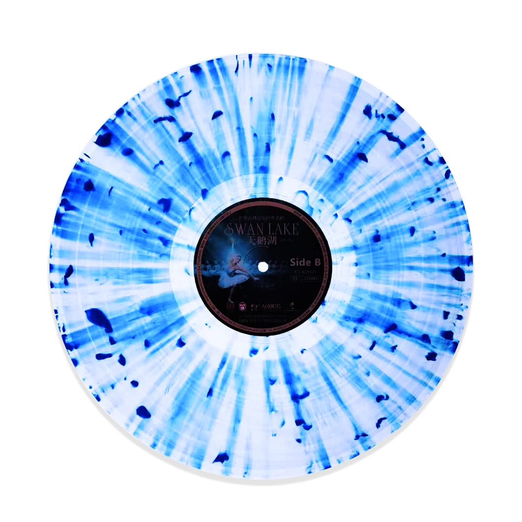 factory price record vinyl press disc blue splatter vinyl record pressing manufacturing record vinyl music