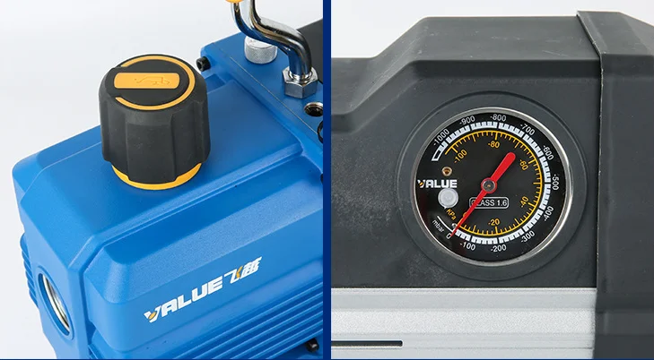 VRP-8DV HVAC Refrigerant Vacuum Pump Built-in Solenoid Valve Embedded Vacuum Gauge Variable Frequency Drive Motor