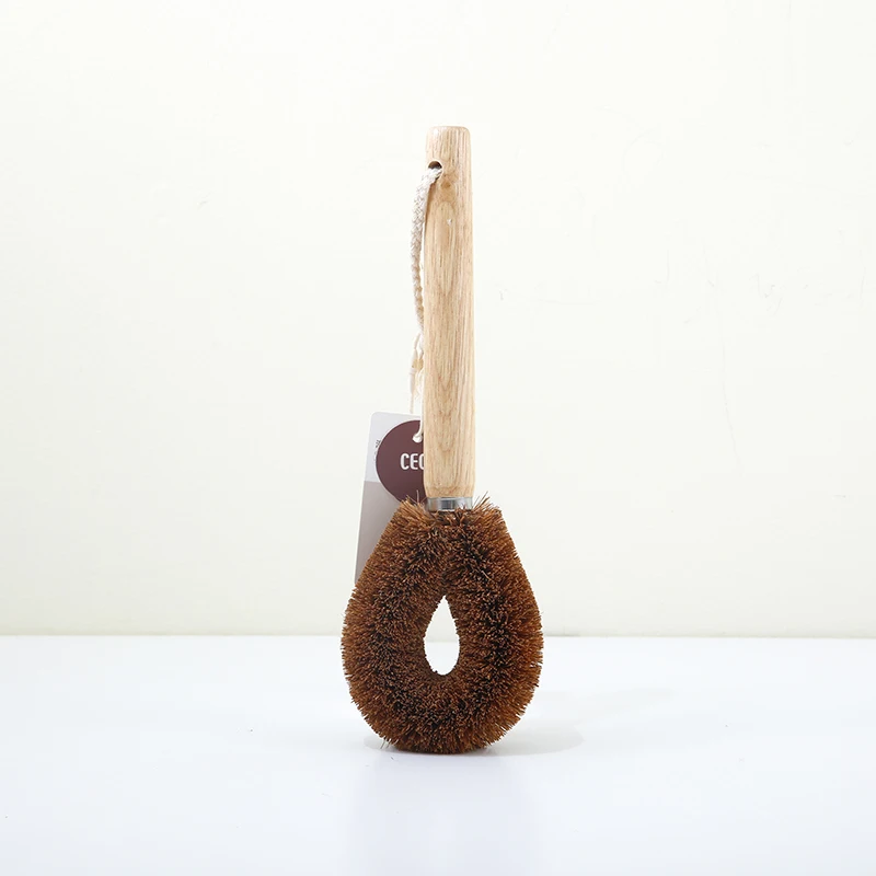 High Quality Coconut Fiber Wooden Pan Dish Cleaning Wash Coconut Fibre Brush