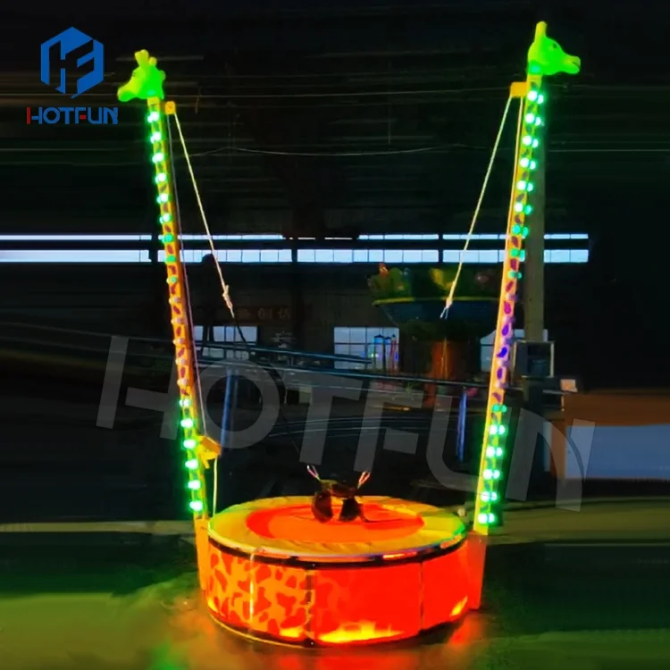Giraffe Trampoline Outdoor Amusement Park Equipment Kids Game Electric Bungee Bounce