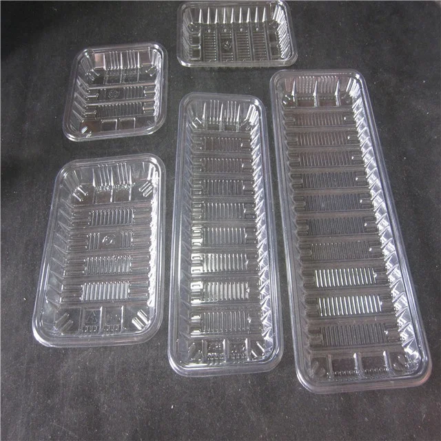 PVC dairy meat fish poultry pack plastic fishing tray With compartment