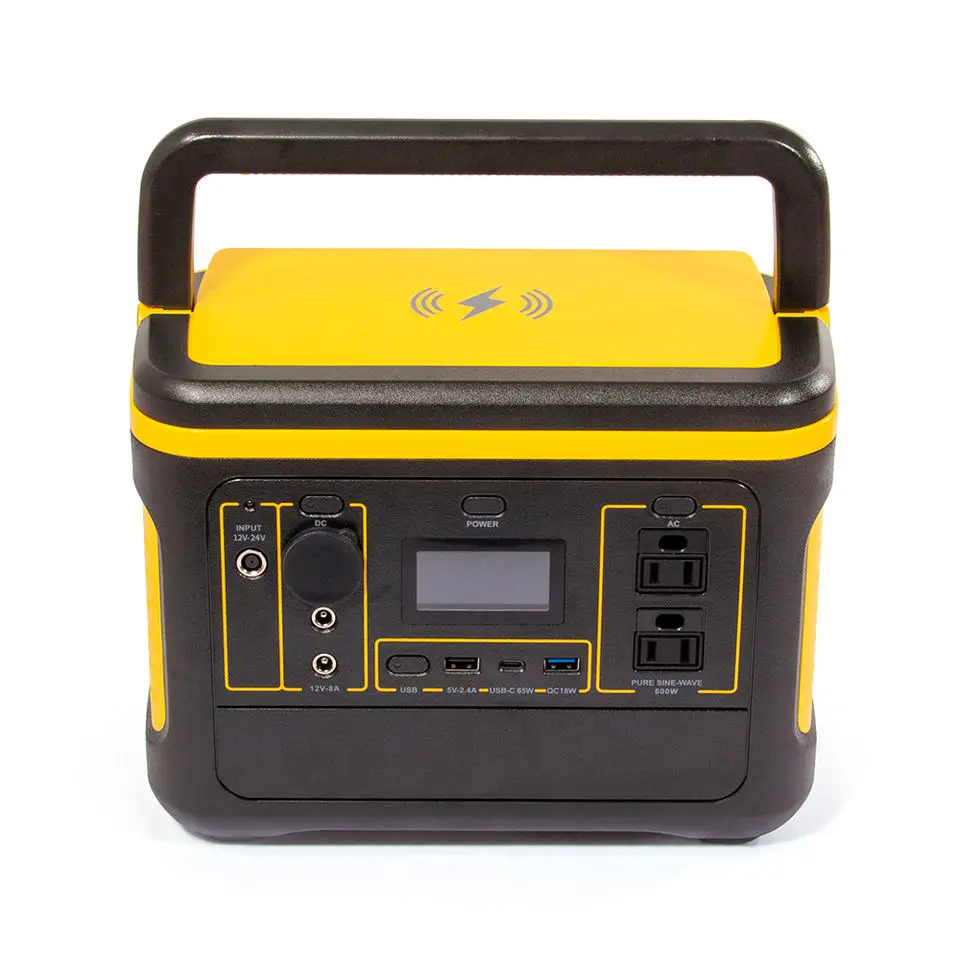 New portable LiFePO4 lithium battery car charging portable power bank station inverter generator 600w  solar charge MPPT