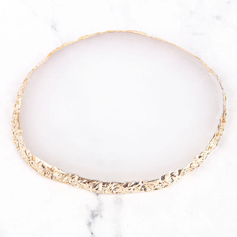 Nail Art Palette Wholesale multicolor Resin Agate Gold Edge Palette for UV Gel Polish Nail Polish acrylic powder Palette