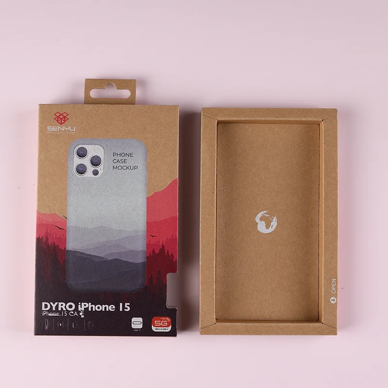 Small MOQ Cheap Fashion Custom Phone Case Box Window Phone Case Pack Mobile Phone Case Packaging Box