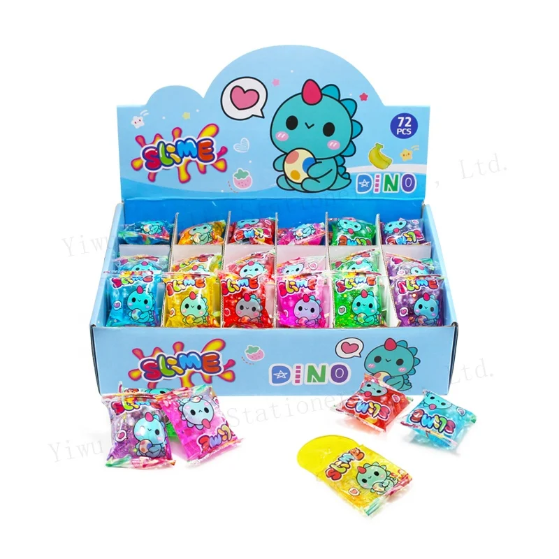 Hot sale cute mini shape colorful jelly soft stress relief slime unicon sequin glitter galxcy multi-colors rainbow slime toys