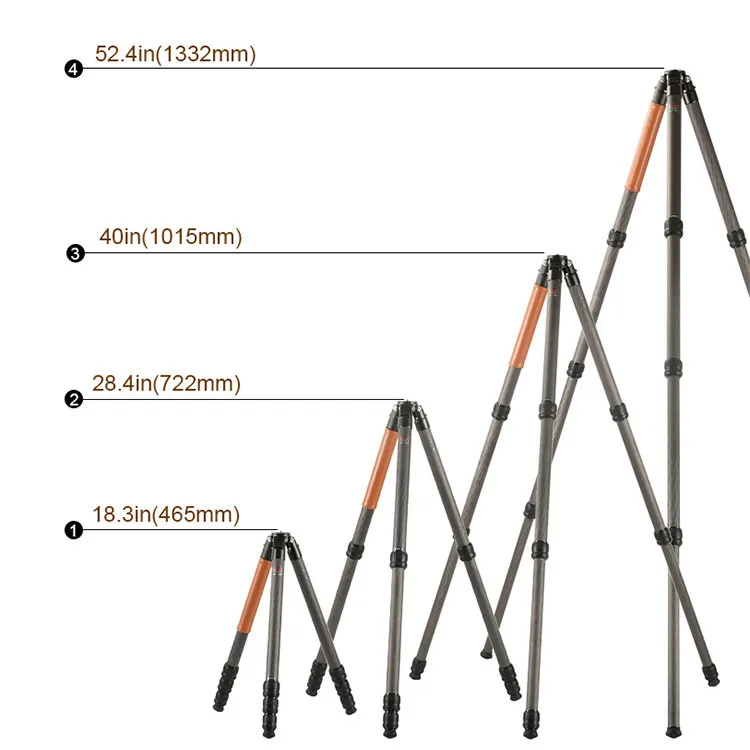 good aluminium carbon fiber phone tripod extension portable monopod