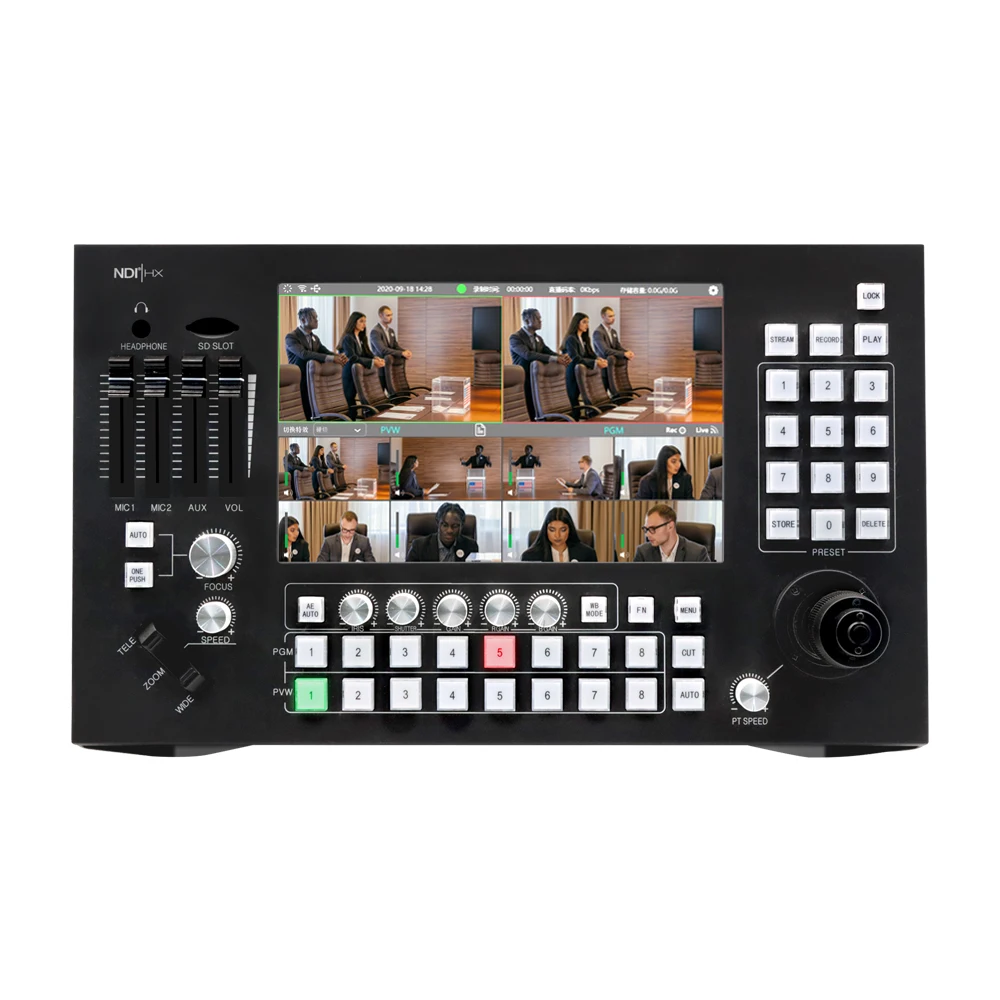 8 channels ptz broadcast vmix switch controller radio & tv broadcasting equipment video mixer camera Recorder and switcher