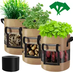 1/2/3/5/10/15 planter grow bag tree seeding pot fruit fabric plant pots Flower pot 100 gallon grow bags for planting vegetables