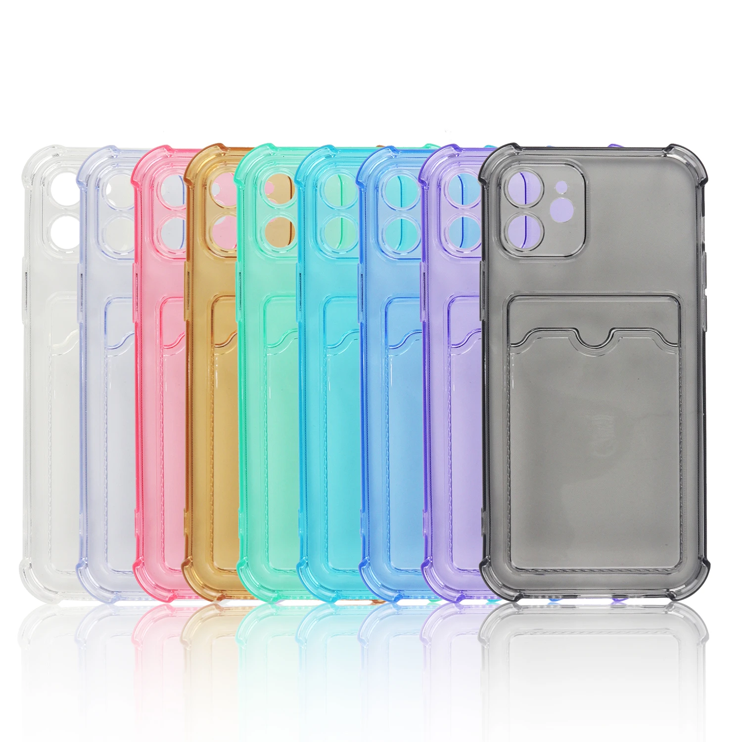 Multifunctional portable card case design Suitable for iphone 14 pro max 13 12 Air cushion anti-fall Lightweight and breathable