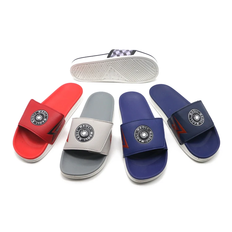 New Model Custom Slide Flip Flops Latest Design Simple Waterproof Rubber Slippers For Men
