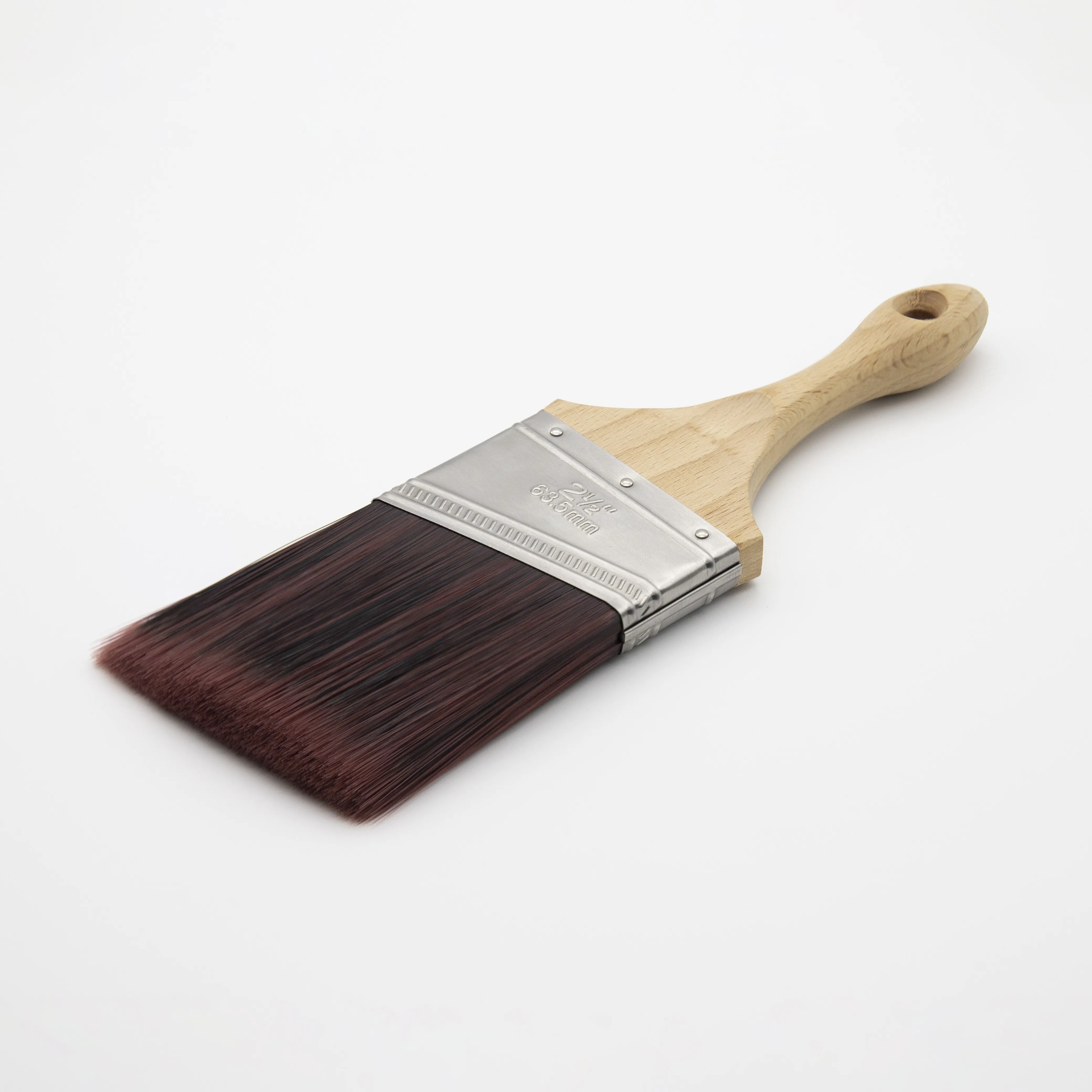 China Retail Wholesale 1-5 Inch Soft Pure Natural Bristle Wall Paint Brushes Household Cleaning Long Wood Handle DIY Grade OEM