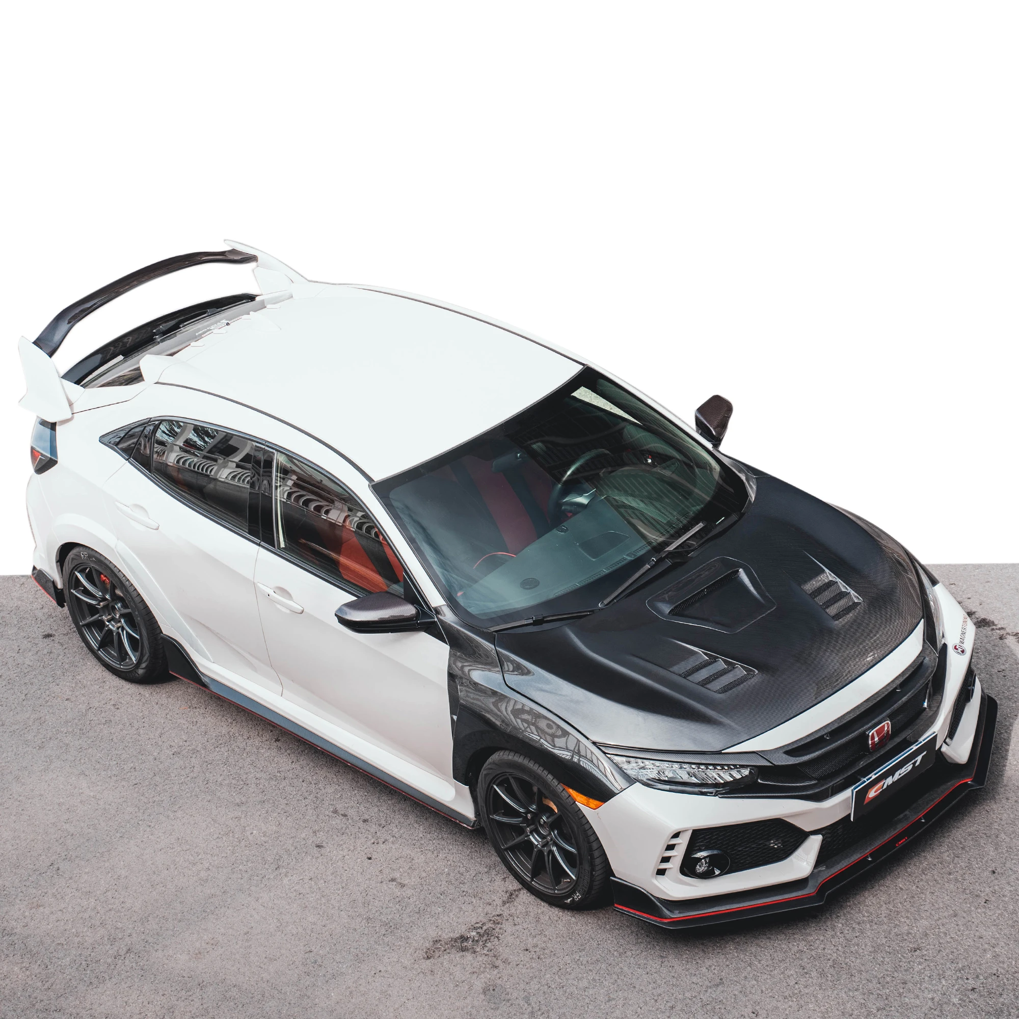 Auto Car Body Kits for Honda civic type R 2018 2019 2020 front lip diffuser fender and hood for Civic type R bodykit facelift