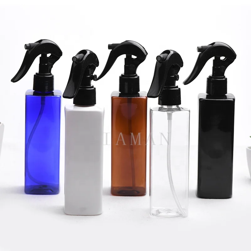  250 мл Квадратная бутылка-спрей ПЭТ пластиковая бутылка маленькая прозрачная для косметики