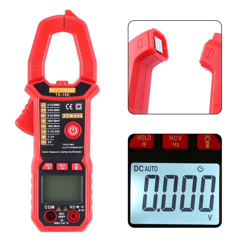Digital Clamp Meters Ac/dc Current Voltage  True Rms Auto Range Vfc Capacitance Multimeter HYTAIS Clamp Digital Meter