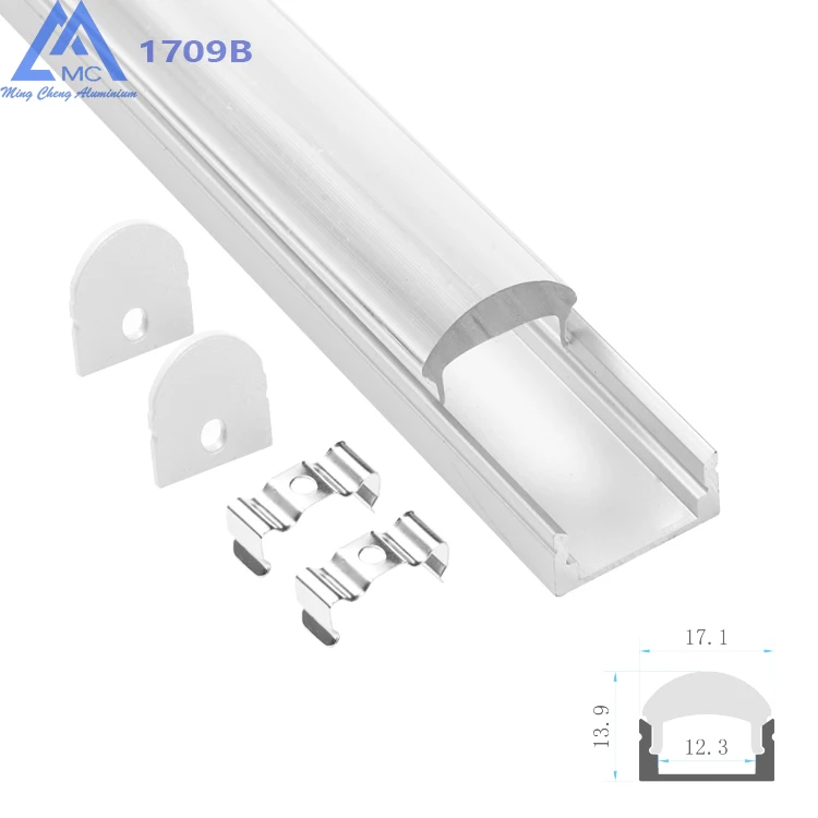 factory specialized customize led aluminium extruded profile fabricated aluminium profile 17*09mm aluminium led lighting