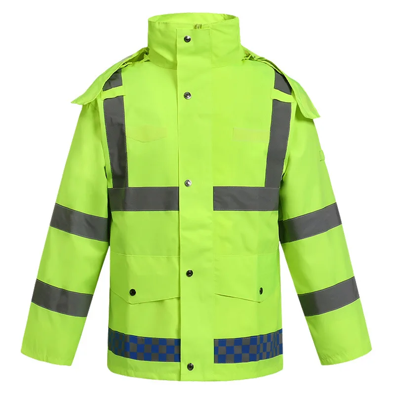 CE Certificated High Visibility Traffic Jacket Reflective Safety Jackets Wholesale Style Security Construction jacket set