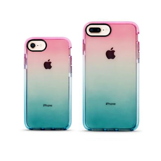 Для iPhone X XS Max 8 7 Plus градиентные Чехлы ТПУ ТПЭ Новый Радужный ударопрочный двухцветный резиновый чехол для телефона 11