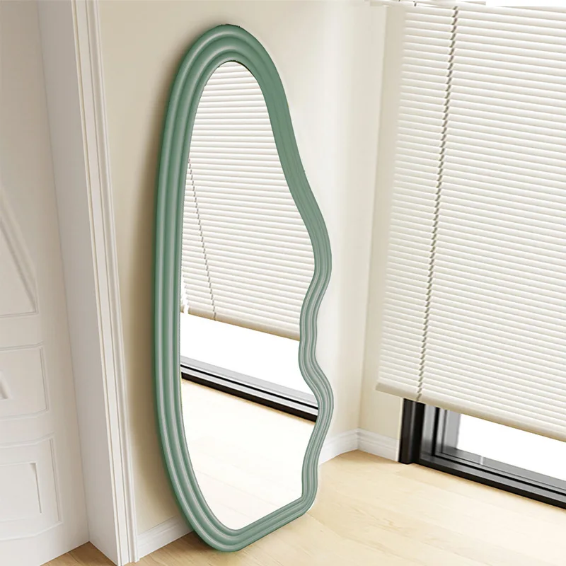 Mirror Full Floor Wall Length Large Body Home Decor Standing Salon Wavy Hanging Dressing Arched Decorative Mirrors Living Room