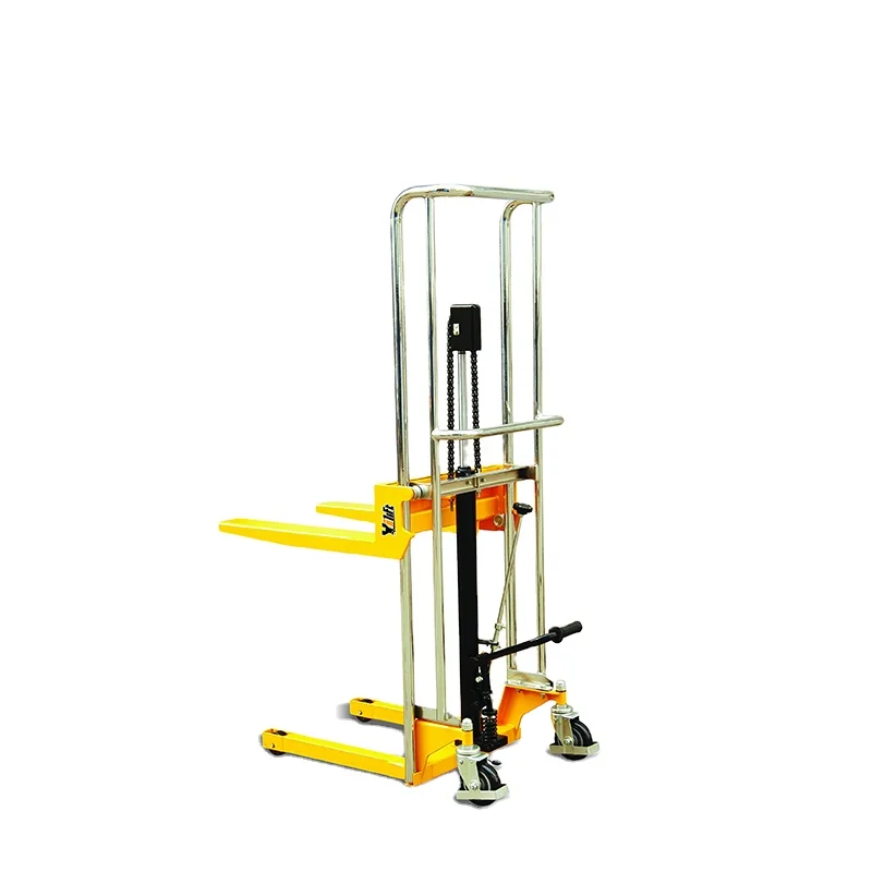 Factory Direct Price Yi-Lift PJ Series Adjustable Fork Mini Manual Stacker