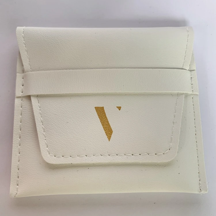 leather faxu luxury  jewelry jewelry bag jewellery bag pouch with logo faux leather jewellery pouch