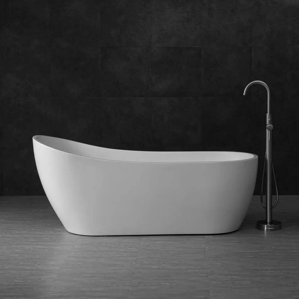 Cheap freestanding bath tub simple traditional design acrylic material free standing bathtub for home bathroom