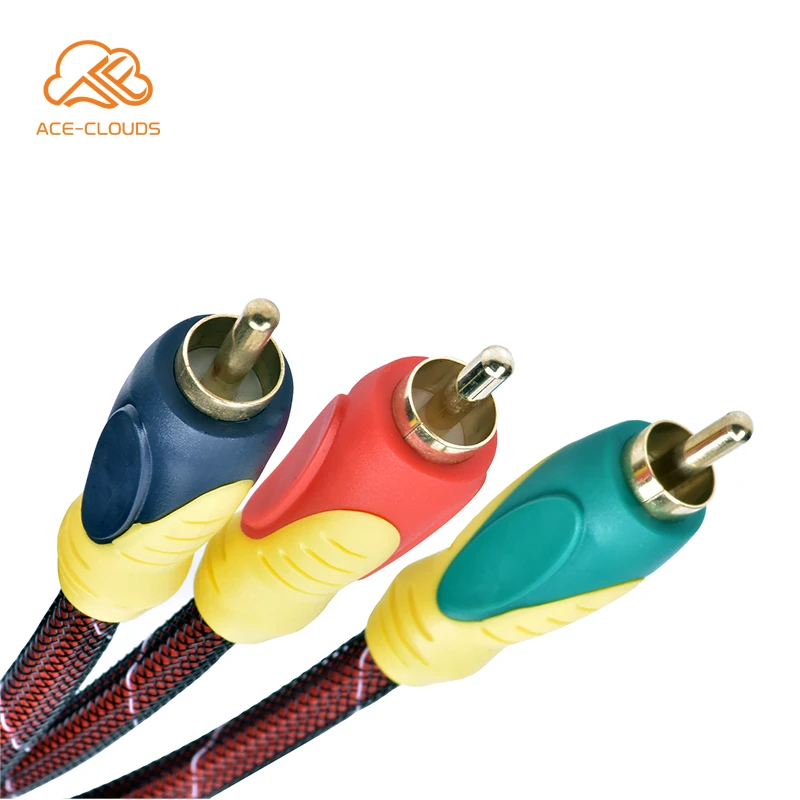 3RCA To 3RCA Audio Cable 3RCA RGB AV Audio Video Component Cable For Speaker