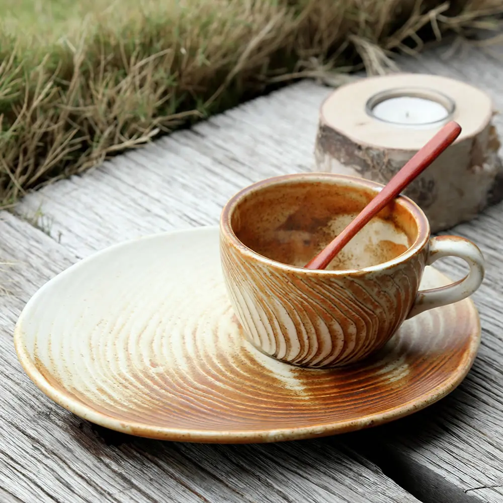 Высококачественные уникальные фарфоровые чайные кружки и блюдца, креативная посуда для напитков, керамическая кофейная чашка с арабским капучино