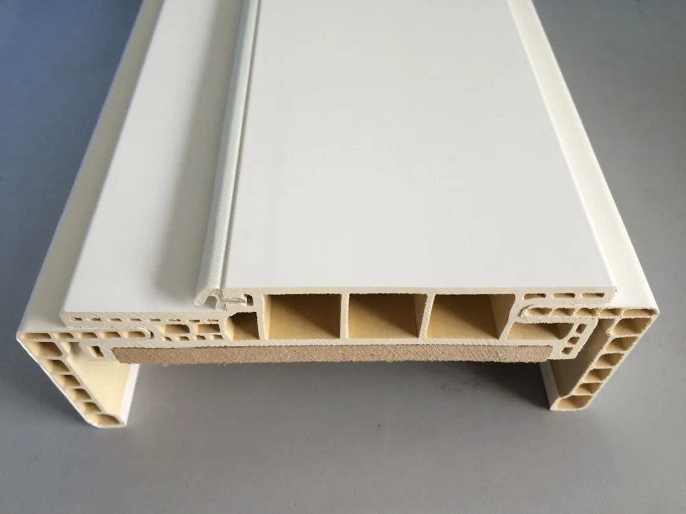 16-25cm easy installation big size portable wood plastic composite WPC door leaf and window frame for project