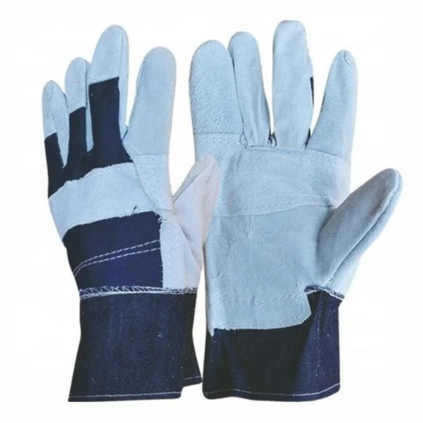 China Wholesale 10.5 inches High Quality cow spilt leather working gloves leather gloves men