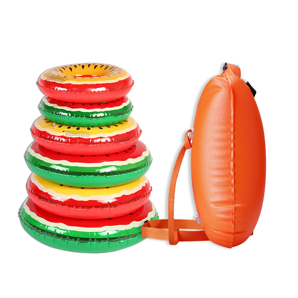 Ultralight Swim Buoy and Inflatable Fruit Swimming Tube Ring Pool Float for  Swimming Poo