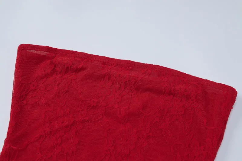 OJW091521 Plastic Dresses Women Sexy Lace See Through Dress made in China