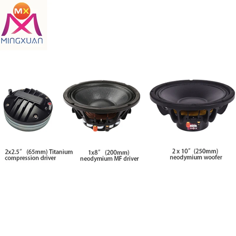 dual 10 inch High performance 3-way passive line array loudspeaker Professional Audio dj equipment