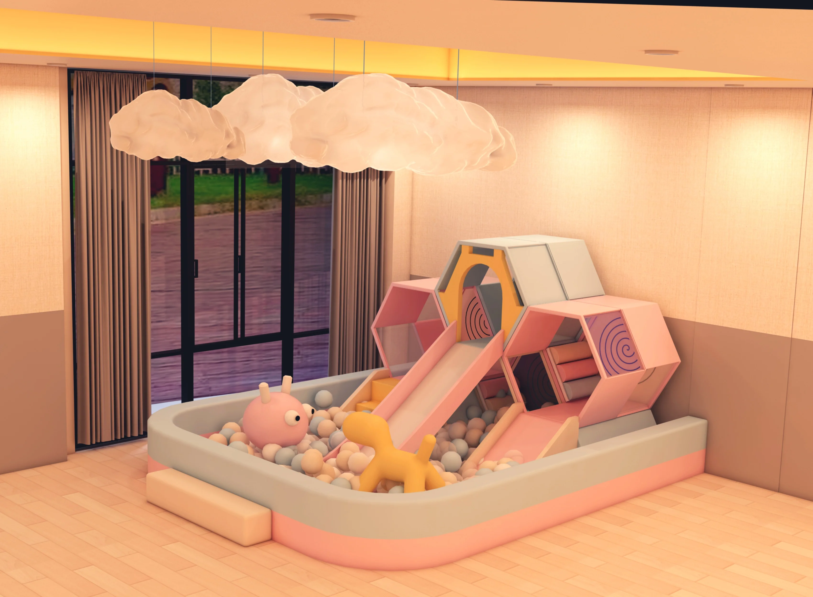 Children Indoor Playhouse Naughty Castle Toddler Game Soft Play Area Equipment Kids Games Slide Kids Indoor Playground Equipment