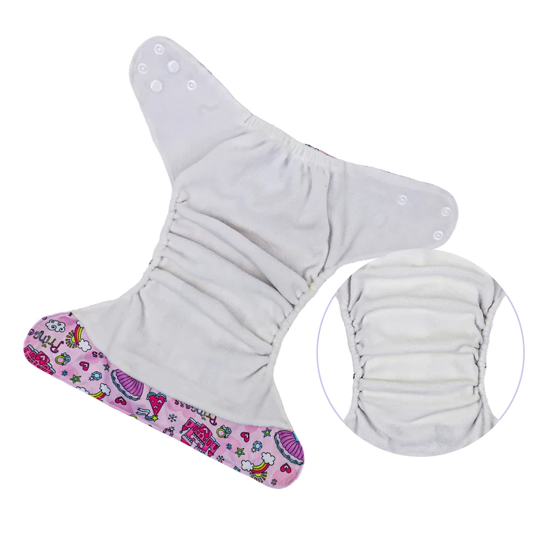 Printed Soft Reusable Baby Cloth Diaper Absorbent Washable Waterproof Baby Products Dipers Baby Diapers Manufacturers In China