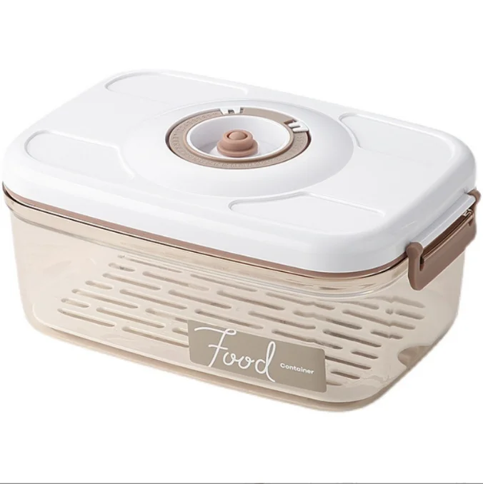 High Quality Food Fruit Vegetable Plastic Vacuum Storage Container With Pump