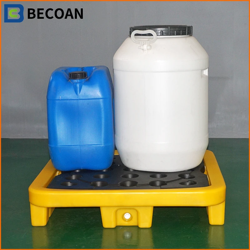 Factory Price Nestable Packing Anti-leakage Lab Tray Spill Control Oil Containment Spill Plastic Pallet*