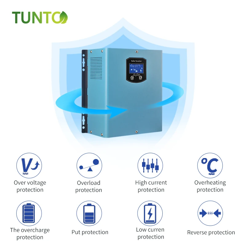 hybrid inverter build in PWM battery charger controller 24v 350w inverter  for low power loads using