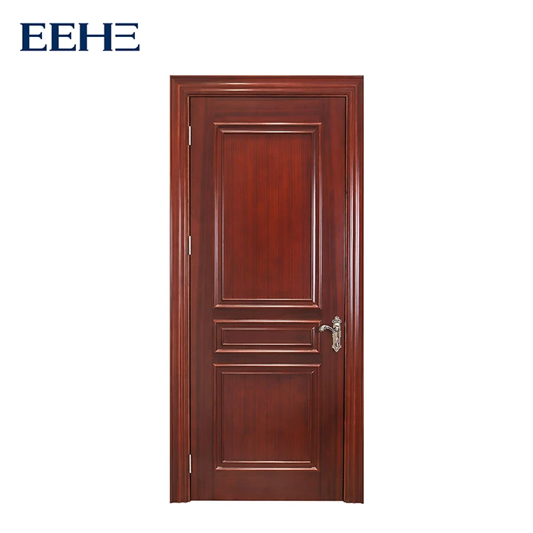 New wooden single door flower designs teak wood main door
