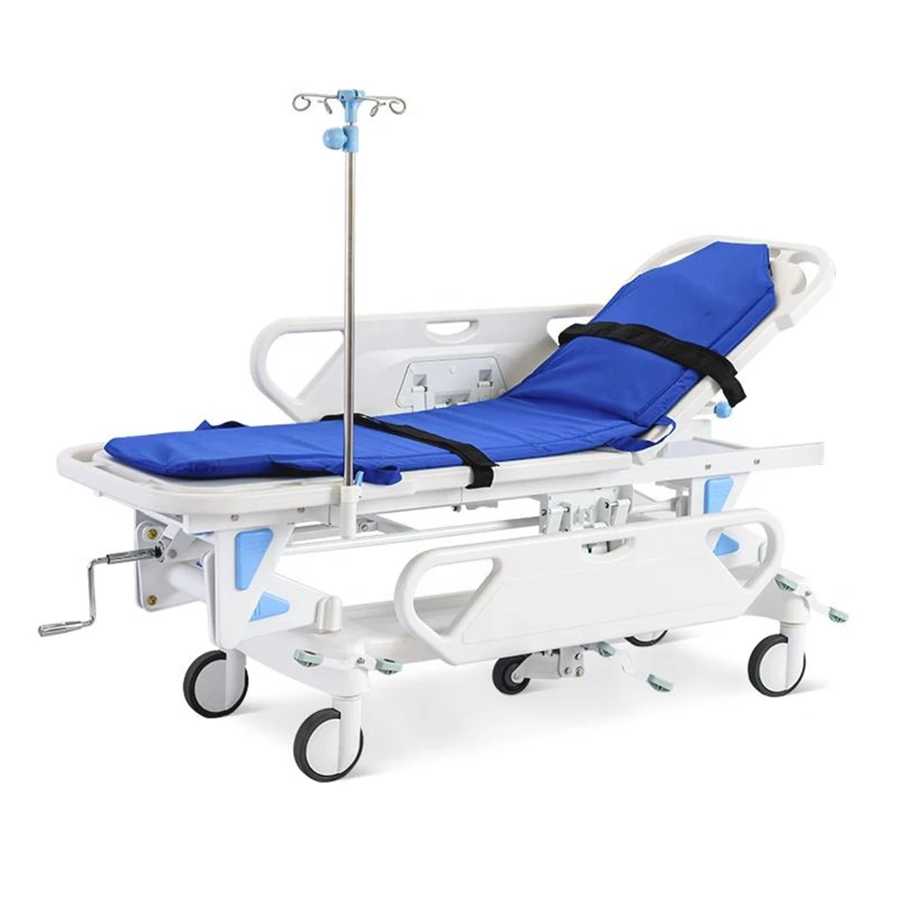 High Class Medical Patient Hospital Adjustable Transfer Trolley Stretcher Bed