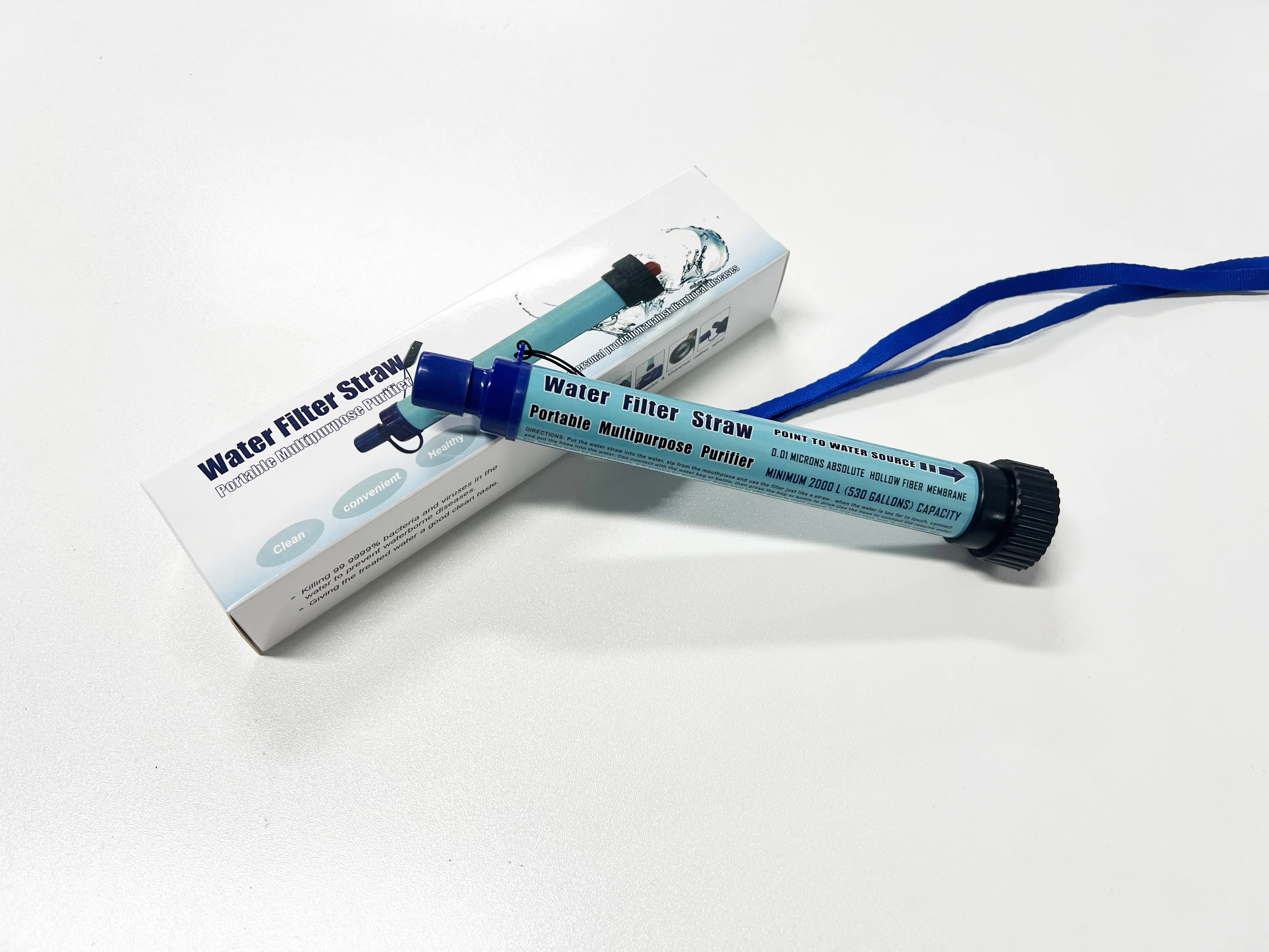 Water Filtration System Portable Personal Water Purification Water Filter for Survival Camping Hiking Traveling Emergency