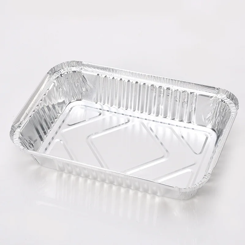 Food Grade Disposable Aluminum Foil Container Tin Drip Pans Tray Carryout Lunch Box