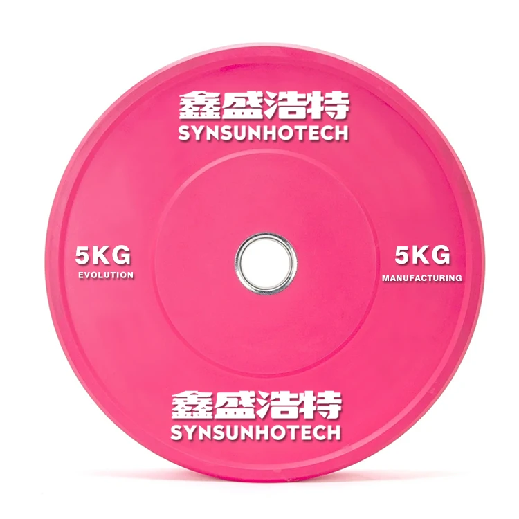 virgin rubber  discos bumper fitness & body building macaron color weightlifting plate