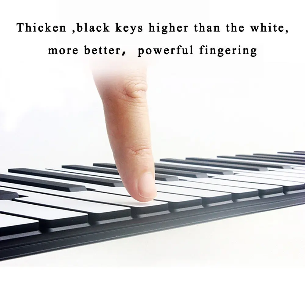 Hifing 2022 hottest waterproof  61 88 keys mini kids silicon roll up electric keyboard piano