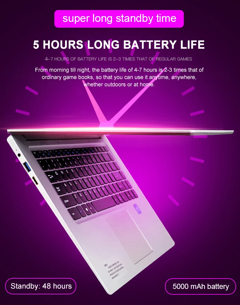 AIWO Wholesale Laptops New Quad Core Notebook Laptop Computer for Office Home OEM ODM 8GB 64GB Win10 for Student Online Class