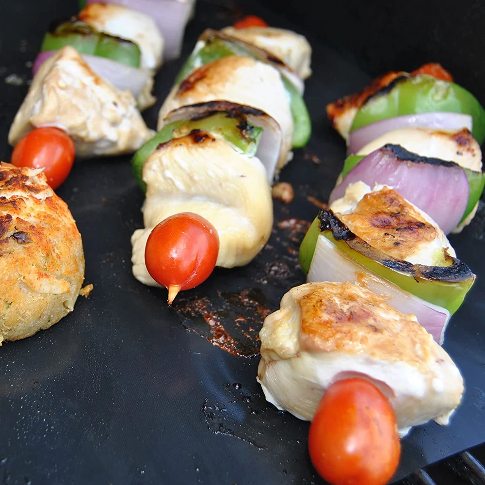 EXW price hot selling Various type of fiberglass non-stick bbq grill mat set