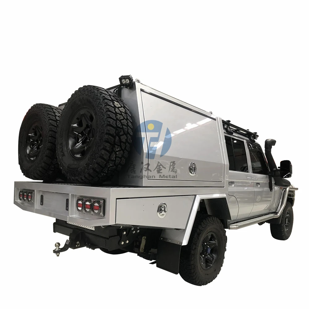 1800*1800*850mm  Aluminium Ute Canopy dual Cab  Canopy with 2 doors in powder coating for sale for pickup,truck,camping