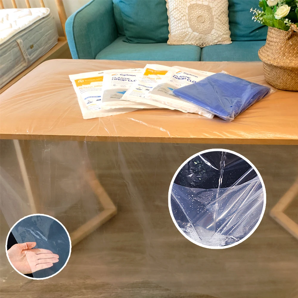 Wholesale polyethylene dust sheet plastic Cover Bags Plastic Drop Cloth Protector poly Dust Cover sheeting