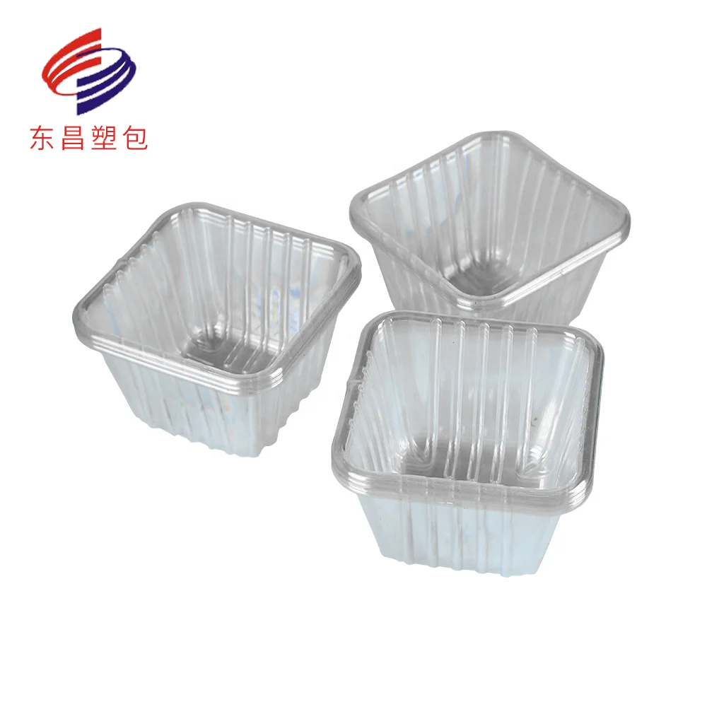 PET clear plastic blister food tray with dividers