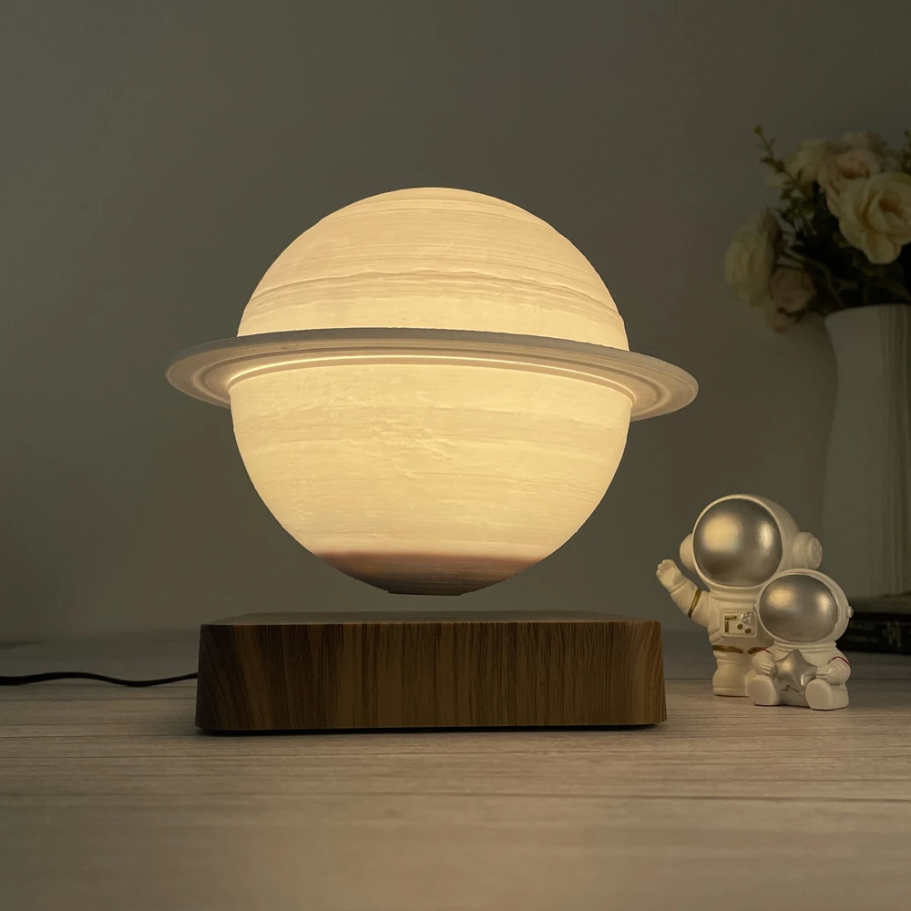 HCNT Levitating  Saturn Lamp 3D Printing Floating Moon Lamp Night Lamp Personalized Gifts Factory Price